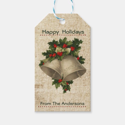 Jingle Bells Label met kerstcadeaus Cadeaulabel (Voorkant)