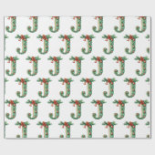 Jingle Bells Letter J Christmas Cadeaupapier (Vlak)