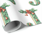 Jingle Bells Letter J Christmas Cadeaupapier (Rol Hoek)