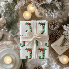 Jingle Bells Letter J Christmas Cadeaupapier