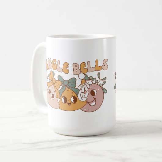 Jingle Bells Merry Christmas Drink koffie Mok (Voorkant links)