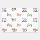 Jingle Bells, Merry Xmas Wrapping Paper Sheets (Voorkant)
