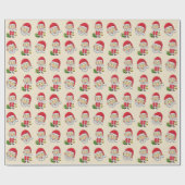 Jingle Bells met de Kerstman Cadeaupapier (Vlak)