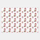 Jingle Bells met de Kerstman Inpakpapier Vel (Voorkant)