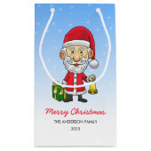 Jingle Bells met de Kerstman Klein Cadeauzakje (Achterkant)