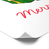 Jingle Bells met de Kerstman Poster (Hoek)