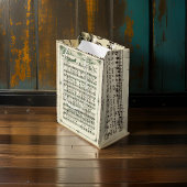 Jingle Bells Muziekblad Gift Bag Medium Cadeauzakje