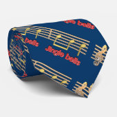 Jingle bells muziektekst stropdas (Opgerold)
