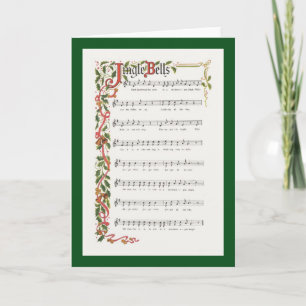 Jingle Bells muzikale score Feestdagen Kaart