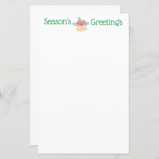 Jingle Bells Note Paper geschreven door Sue Weidli (Voorkant / Achterkant)