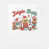 Jingle Bells Nurse, Kerstverpleegster, Grappig Ker Fleece Deken (Voorkant)