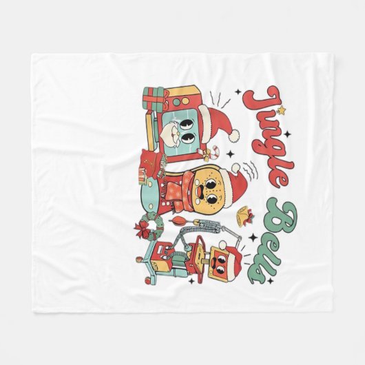 Jingle Bells Nurse, Kerstverpleegster, Grappig Ker Fleece Deken (Voorkant (Horizontaal))