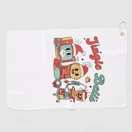 Jingle Bells Nurse, Kerstverpleegster, Grappig Ker Golfhanddoek (Horizontaal)