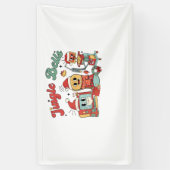 Jingle Bells Nurse, Kerstverpleegster, Grappig Ker Spandoek (Verticaal)