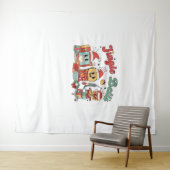 Jingle Bells Nurse, Kerstverpleegster, Grappig Ker Wandkleed (In Situ (horizontaal))