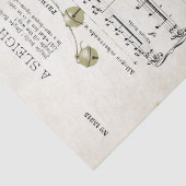 Jingle Bells on Aged Parchment with Gold Bells Tissuepapier (Detail)