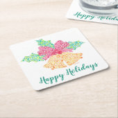 Jingle Bells-onderzetters van Sue Weidlich Kartonnen Onderzetters (Schuin)