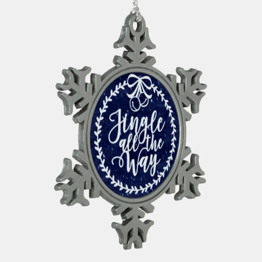 Jingle Bells Pewter Snowflake Ornament (Links)