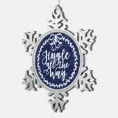 Jingle Bells Pewter Snowflake Ornament (Rechts)