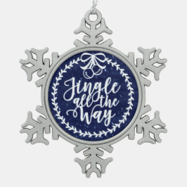 Jingle Bells Pewter Snowflake Ornament