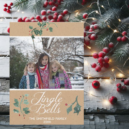 Jingle Bells Photo Card Holiday Card Feestdagenkaart