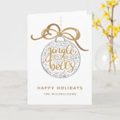 Jingle Bells | PRETTIGE FEESTDAGEN Kaart (Gele Bloem)