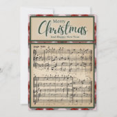 Jingle Bells  Red Buffalo Plaid Christmas Feestdagenkaart (Voorkant)