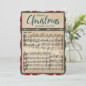 Jingle Bells  Red Buffalo Plaid Christmas Feestdagenkaart (Staand voorkant)