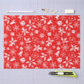 Jingle Bells Red Festive Kerstfeestdag Tissuepapier (Craft)