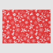 Jingle Bells Red Festive Kerstfeestdag Tissuepapier (Voorkant)