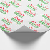 Jingle Bells Red Green Xmas kerstmis Cadeaupapier (Hoek)