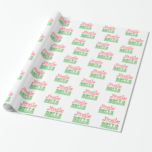 Jingle Bells Red Green Xmas kerstmis Cadeaupapier