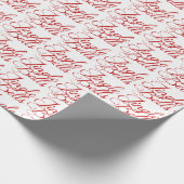 Jingle Bells Red Text Wrapping Paper Cadeaupapier (Hoek)