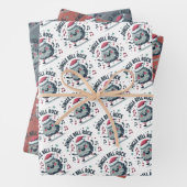 Jingle Bells Rock Christmas Wrapping Paper Sheets (In situ)