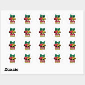 Jingle Bells Ronde Sticker (Vel)