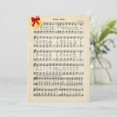 Jingle Bells Sheet Music, Gold Bells Red Feestdagenkaart (Staand voorkant)