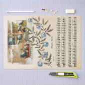 Jingle Bells Sheet Music Horse Sleigh Holiday Tissuepapier (Craft)