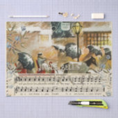 Jingle Bells Sheet Music Horse Sleigh Holiday Tissuepapier (Craft)