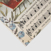 Jingle Bells Sheet Music Horse Sleigh Holiday Tissuepapier (Detail)