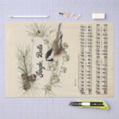 Jingle Bells Sheet Music Kerstmis Carol Chickadee Tissuepapier (Craft)