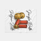 Jingle Bells Shotgun Shells (on Back)  Fleece Deken (Voorkant (Horizontaal))