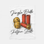 Jingle Bells Shotgun Shells (on Back)  Fleece Deken (Voorkant)