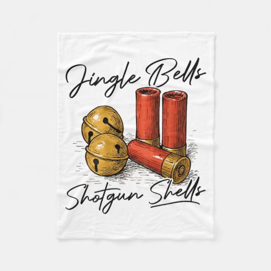 Jingle Bells Shotgun Shells (on Back)  Fleece Deken (Voorkant)