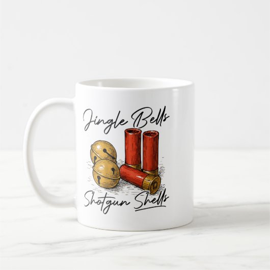 Jingle Bells Shotgun Shells (on Back)  Koffiemok (Links)