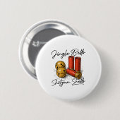 Jingle Bells Shotgun Shells (on Back)  Ronde Button 5,7 Cm (Voorkant /achterkant)