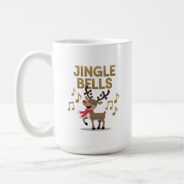 Jingle Bells Singing Reindeer Koffiemok
