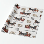 Jingle Bells Sleigh Ride  feestdag met kerst Cadeaupapier (Uitgerold)