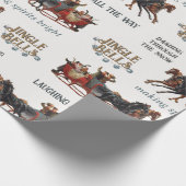 Jingle Bells Sleigh Ride  feestdag met kerst Cadeaupapier (Hoek)