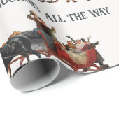 Jingle Bells Sleigh Ride  feestdag met kerst Cadeaupapier (Rol Hoek)