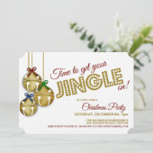 Jingle Bells - Uitnodiging voor kerstfeest (Staand voorkant)